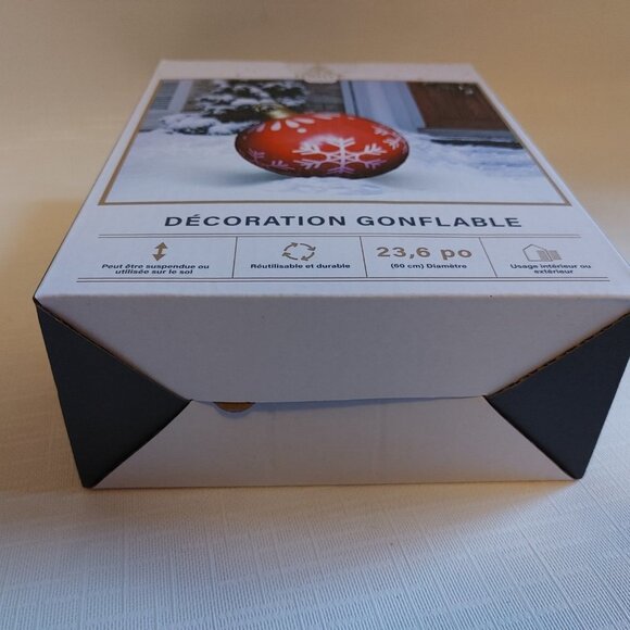 HUGE Christmas Bulb Inflatable Ornament BNIP 60cm Diameter Indoor or Outdoor Use - Picture 5 of 5